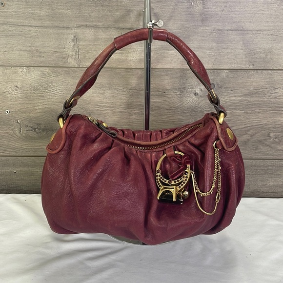 Juicy Couture Handbags - Juicy Couture Purple leather Shoulder Bag with Ring Charm